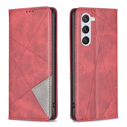 Rhombus Texture Magnetic Leather Phone Case, For Samsung Galaxy S25 Edge 5G, For Samsung Galaxy S25 5G, For Samsung Galaxy S25+ 5G, For Samsung Galaxy S25 Ultra 5G