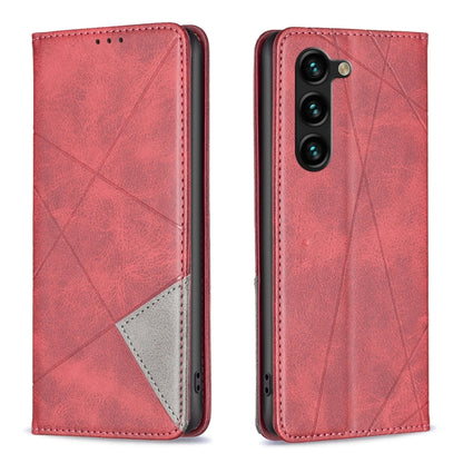 Rhombus Texture Magnetic Leather Phone Case, For Samsung Galaxy S25 Edge 5G, For Samsung Galaxy S25 5G, For Samsung Galaxy S25+ 5G, For Samsung Galaxy S25 Ultra 5G