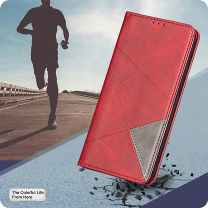 Rhombus Texture Magnetic Leather Phone Case, For Samsung Galaxy S25 Edge 5G, For Samsung Galaxy S25 5G, For Samsung Galaxy S25+ 5G, For Samsung Galaxy S25 Ultra 5G