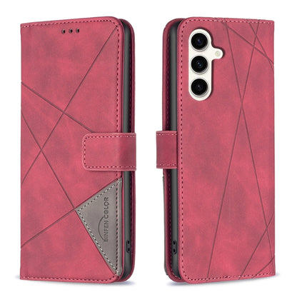 Magnetic Buckle Rhombus Texture Leather Phone Case, For Samsung Galaxy S25 5G, For Samsung Galaxy S25+ 5G, For Samsung Galaxy S25 Ultra 5G, For Samsung Galaxy S24 FE 5G