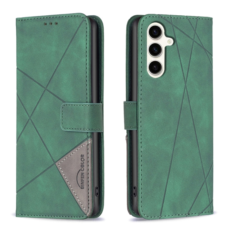 Magnetic Buckle Rhombus Texture Leather Phone Case, For Samsung Galaxy S25 5G, For Samsung Galaxy S25+ 5G, For Samsung Galaxy S25 Ultra 5G, For Samsung Galaxy S24 FE 5G