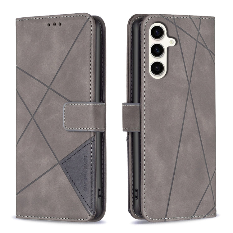 Magnetic Buckle Rhombus Texture Leather Phone Case, For Samsung Galaxy S25 5G, For Samsung Galaxy S25+ 5G, For Samsung Galaxy S25 Ultra 5G, For Samsung Galaxy S24 FE 5G
