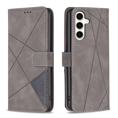 Magnetic Buckle Rhombus Texture Leather Phone Case, For Samsung Galaxy S25 5G, For Samsung Galaxy S25+ 5G, For Samsung Galaxy S25 Ultra 5G, For Samsung Galaxy S24 FE 5G