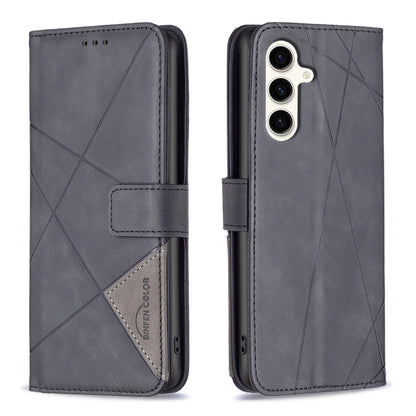 Magnetic Buckle Rhombus Texture Leather Phone Case, For Samsung Galaxy S25 5G, For Samsung Galaxy S25+ 5G, For Samsung Galaxy S25 Ultra 5G, For Samsung Galaxy S24 FE 5G