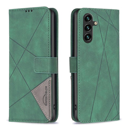 Magnetic Buckle Rhombus Texture Leather Phone Case, For Galaxy S26 FE 5G, For Samsung Galaxy S26 Ultra 5G, For Samsung Galaxy S26 5G, For Samsung Galaxy S25 FE 5G