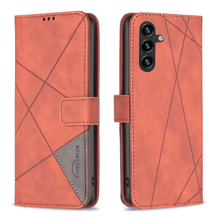 Magnetic Buckle Rhombus Texture Leather Phone Case, For Galaxy S26 FE 5G, For Samsung Galaxy S26 Ultra 5G, For Samsung Galaxy S26 5G, For Samsung Galaxy S25 FE 5G