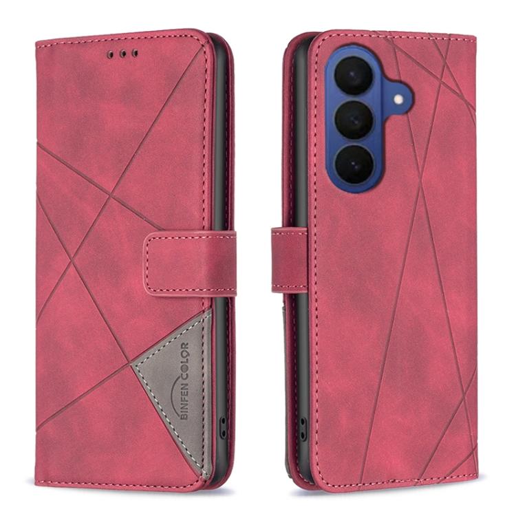 Magnetic Buckle Rhombus Texture Leather Phone Case, For Samsung Galaxy S26 Ultra 5G, For Samsung Galaxy S26 5G, For Samsung Galaxy S25 FE 5G, For Samsung Galaxy S25 Edge 5G