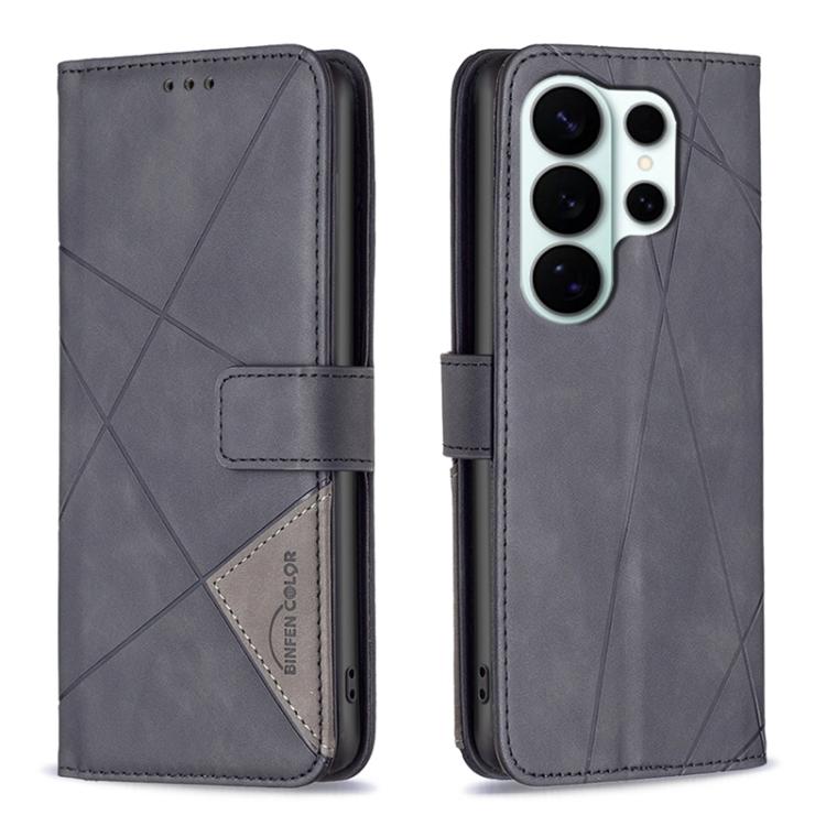 Magnetic Buckle Rhombus Texture Leather Phone Case, For Galaxy S26 FE 5G, For Samsung Galaxy S26 Ultra 5G, For Samsung Galaxy S26 5G, For Samsung Galaxy S25 FE 5G