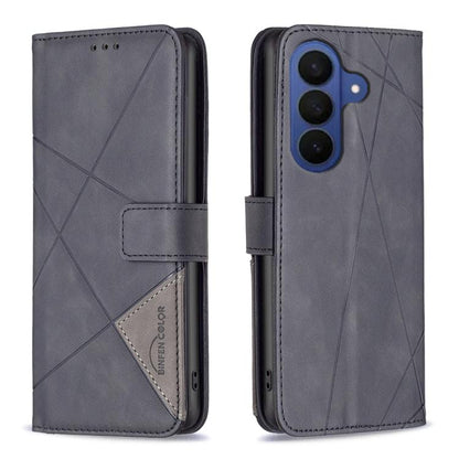 Magnetic Buckle Rhombus Texture Leather Phone Case, For Galaxy S26 FE 5G, For Samsung Galaxy S26 Ultra 5G, For Samsung Galaxy S26 5G, For Samsung Galaxy S25 FE 5G