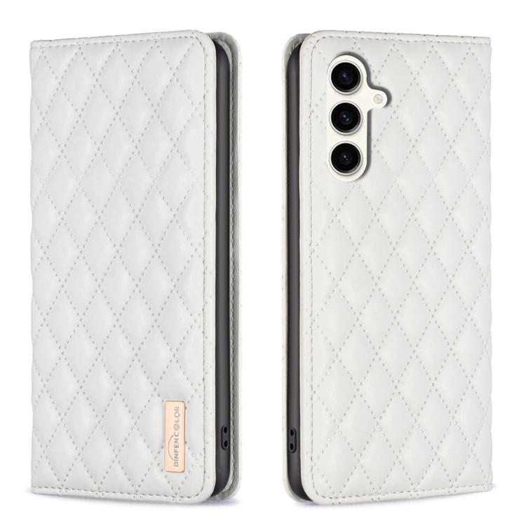 Diamond Lattice Magnetic Leather Flip Phone Case, For Galaxy S26 FE 5G, For Samsung Galaxy S25 5G, For Samsung Galaxy S25+ 5G, For Samsung Galaxy S25 Ultra 5G