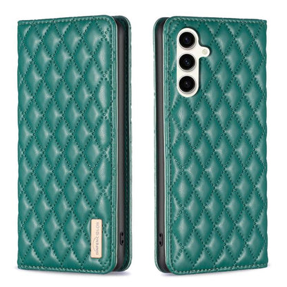Diamond Lattice Magnetic Leather Flip Phone Case, For Galaxy S26 FE 5G, For Samsung Galaxy S25 5G, For Samsung Galaxy S25+ 5G, For Samsung Galaxy S25 Ultra 5G