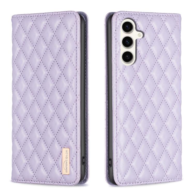 Diamond Lattice Magnetic Leather Flip Phone Case, For Galaxy S26 FE 5G, For Samsung Galaxy S25 5G, For Samsung Galaxy S25+ 5G, For Samsung Galaxy S25 Ultra 5G