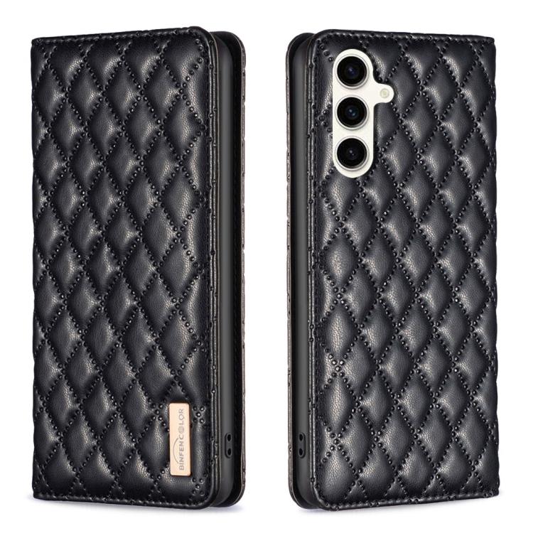 Diamond Lattice Magnetic Leather Flip Phone Case, For Galaxy S26 FE 5G, For Samsung Galaxy S25 5G, For Samsung Galaxy S25+ 5G, For Samsung Galaxy S25 Ultra 5G