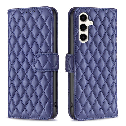 Diamond Lattice Wallet Flip Leather Phone Case, For Samsung Galaxy S25 5G, For Samsung Galaxy S25+ 5G, For Samsung Galaxy S25 Ultra 5G, For Samsung Galaxy S24 FE 5G