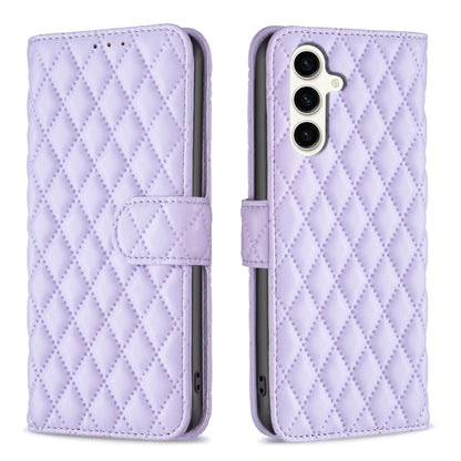 Diamond Lattice Wallet Flip Leather Phone Case, For Samsung Galaxy S25 Ultra 5G, For Samsung Galaxy S24 FE 5G