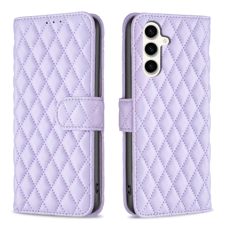 Diamond Lattice Wallet Flip Leather Phone Case, For Samsung Galaxy S25+ 5G, For Samsung Galaxy S25 Ultra 5G, For Samsung Galaxy S24 FE 5G