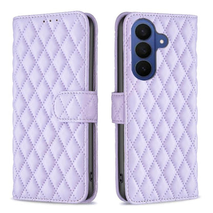 Diamond Lattice Wallet Flip Leather Phone Case, For Samsung Galaxy S26+ 5G, For Samsung Galaxy S26 Ultra 5G, For Samsung Galaxy S26 5G, For Samsung Galaxy S25 5G