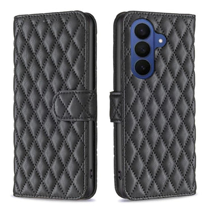 Diamond Lattice Wallet Flip Leather Phone Case, For Samsung Galaxy S26+ 5G, For Samsung Galaxy S26 Ultra 5G, For Samsung Galaxy S26 5G, For Samsung Galaxy S25 5G