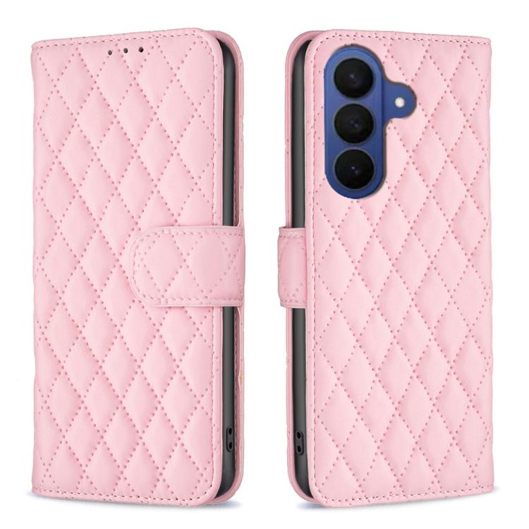 Diamond Lattice Wallet Flip Leather Phone Case, For Samsung Galaxy S26+ 5G, For Samsung Galaxy S26 Ultra 5G, For Samsung Galaxy S26 5G, For Samsung Galaxy S25 5G