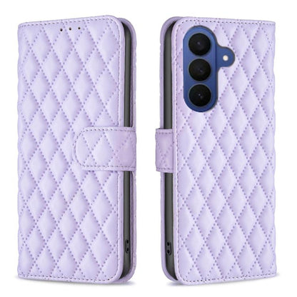 Diamond Lattice Wallet Flip Leather Phone Case, For Samsung Galaxy S26+ 5G, For Samsung Galaxy S26 Ultra 5G, For Samsung Galaxy S26 5G, For Samsung Galaxy S25 5G