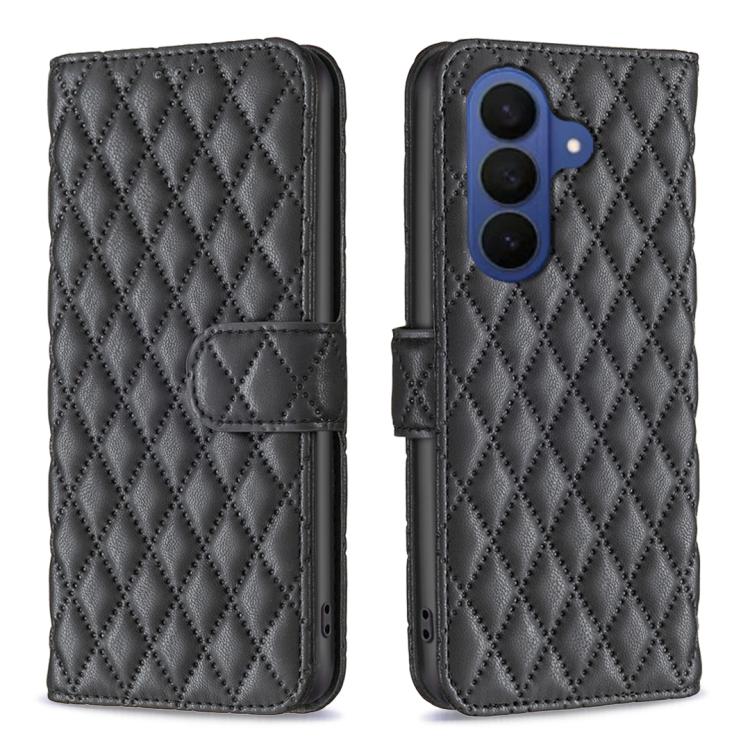 Diamond Lattice Wallet Flip Leather Phone Case, For Galaxy S26 FE 5G, For Samsung Galaxy S26+ 5G, For Samsung Galaxy S26 Ultra 5G, For Samsung Galaxy S26 5G