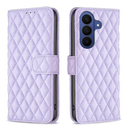 Diamond Lattice Wallet Flip Leather Phone Case, For Galaxy S26 FE 5G, For Samsung Galaxy S26+ 5G, For Samsung Galaxy S26 Ultra 5G, For Samsung Galaxy S26 5G