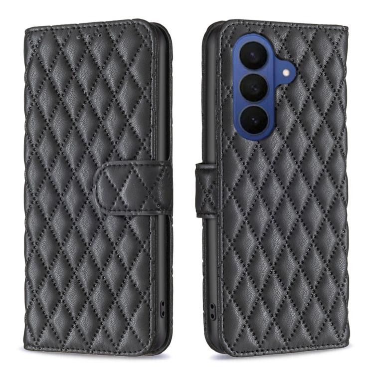 Diamond Lattice Wallet Flip Leather Phone Case, For Galaxy S26 FE 5G, For Samsung Galaxy S26+ 5G, For Samsung Galaxy S26 Ultra 5G, For Samsung Galaxy S26 5G