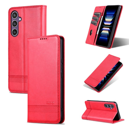 AZNS Magnetic Calf Texture Flip Leather Phone Case, For Samsung Galaxy S24 FE 5G