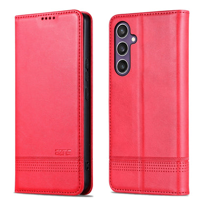 AZNS Magnetic Calf Texture Flip Leather Phone Case, For Samsung Galaxy S24 FE 5G
