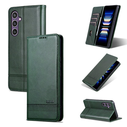 AZNS Magnetic Calf Texture Flip Leather Phone Case, For Samsung Galaxy S25 Ultra 5G, For Samsung Galaxy S24 FE 5G