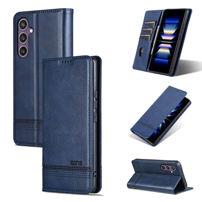 AZNS Magnetic Calf Texture Flip Leather Phone Case, For Samsung Galaxy S25 Ultra 5G, For Samsung Galaxy S24 FE 5G