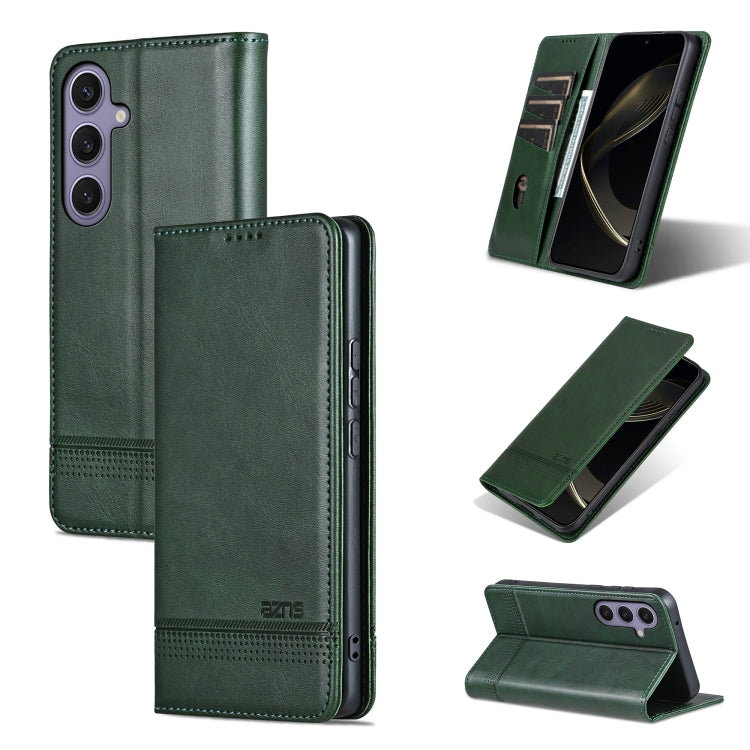AZNS Magnetic Calf Texture Flip Leather Phone Case, For Samsung Galaxy S25 FE 5G, For Samsung Galaxy S25 Edge 5G, For Samsung Galaxy S25 5G, For Samsung Galaxy S25+ 5G