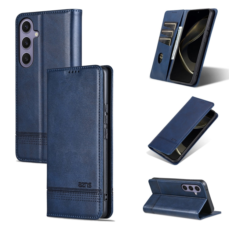 AZNS Magnetic Calf Texture Flip Leather Phone Case, For Samsung Galaxy S25 FE 5G, For Samsung Galaxy S25 Edge 5G, For Samsung Galaxy S25 5G, For Samsung Galaxy S25+ 5G