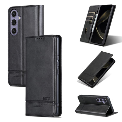 AZNS Magnetic Calf Texture Flip Leather Phone Case, For Samsung Galaxy S25 FE 5G, For Samsung Galaxy S25 Edge 5G, For Samsung Galaxy S25 5G, For Samsung Galaxy S25+ 5G