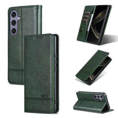AZNS Magnetic Calf Texture Flip Leather Phone Case, For Samsung Galaxy S25 FE 5G, For Samsung Galaxy S25 Edge 5G, For Samsung Galaxy S25 5G, For Samsung Galaxy S25+ 5G