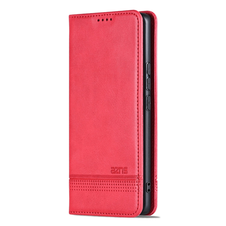 AZNS Magnetic Calf Texture Flip Leather Phone Case, For Samsung Galaxy S25 Ultra 5G, For Samsung Galaxy S24 FE 5G