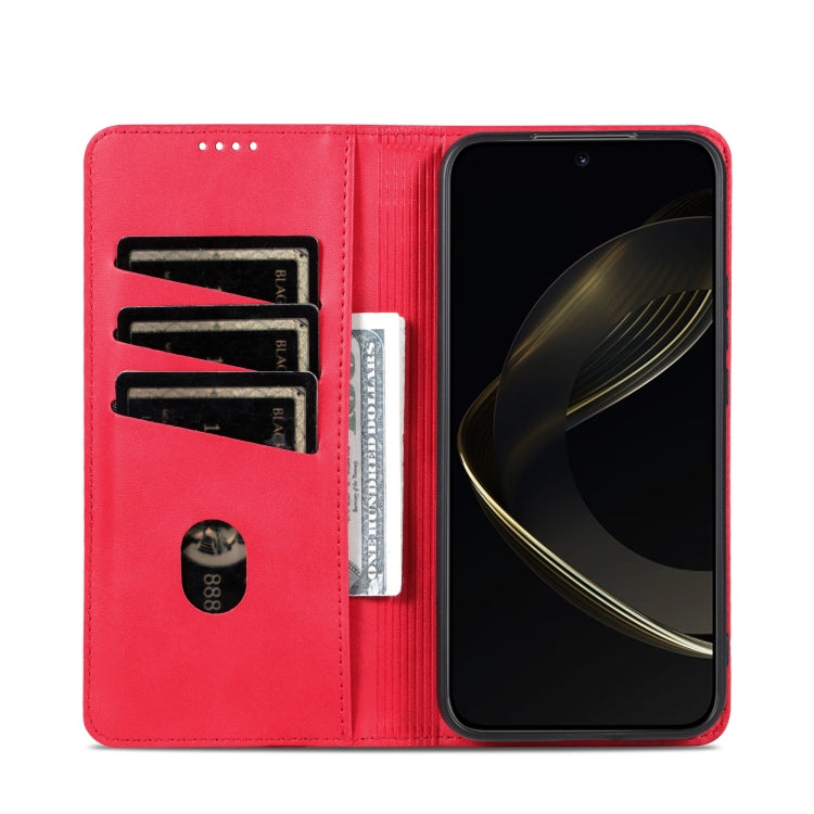 AZNS Magnetic Calf Texture Flip Leather Phone Case, For Samsung Galaxy S25 Ultra 5G, For Samsung Galaxy S24 FE 5G