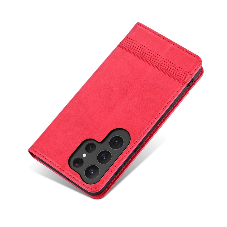 AZNS Magnetic Calf Texture Flip Leather Phone Case, For Samsung Galaxy S25 Ultra 5G, For Samsung Galaxy S24 FE 5G