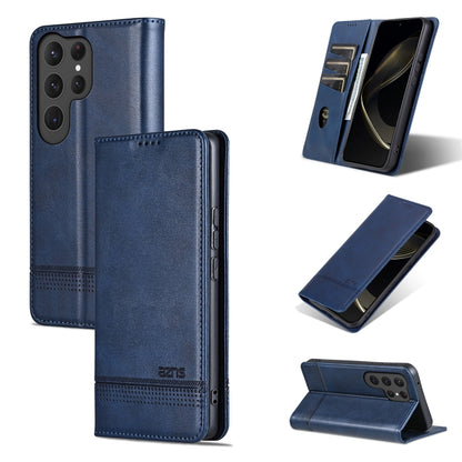 AZNS Magnetic Calf Texture Flip Leather Phone Case, For Samsung Galaxy S25 Ultra 5G, For Samsung Galaxy S24 FE 5G