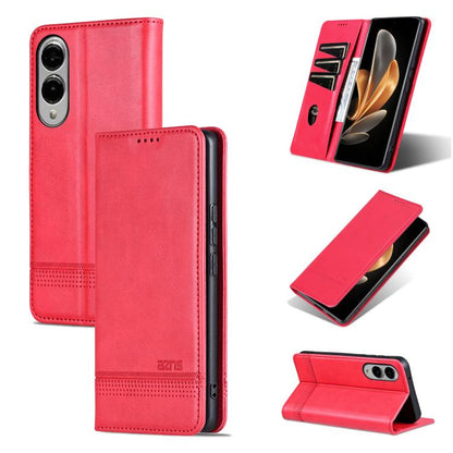 AZNS Magnetic Calf Texture Flip Leather Phone Case, For Samsung Galaxy S25 FE 5G, For Samsung Galaxy S25 Edge 5G, For Samsung Galaxy S25 5G, For Samsung Galaxy S25+ 5G