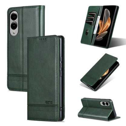 AZNS Magnetic Calf Texture Flip Leather Phone Case, For Samsung Galaxy S25 FE 5G, For Samsung Galaxy S25 Edge 5G, For Samsung Galaxy S25 5G, For Samsung Galaxy S25+ 5G