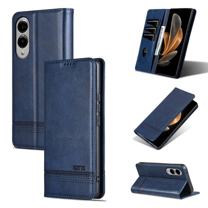 AZNS Magnetic Calf Texture Flip Leather Phone Case, For Samsung Galaxy S25 FE 5G, For Samsung Galaxy S25 Edge 5G, For Samsung Galaxy S25 5G, For Samsung Galaxy S25+ 5G