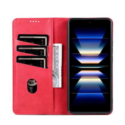 AZNS Magnetic Calf Texture Flip Leather Phone Case, For Samsung Galaxy S25 FE 5G, For Samsung Galaxy S25 Edge 5G, For Samsung Galaxy S25 5G, For Samsung Galaxy S25+ 5G