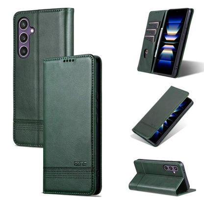 AZNS Magnetic Calf Texture Flip Leather Phone Case, For Samsung Galaxy S25 FE 5G, For Samsung Galaxy S25 Edge 5G, For Samsung Galaxy S25 5G, For Samsung Galaxy S25+ 5G