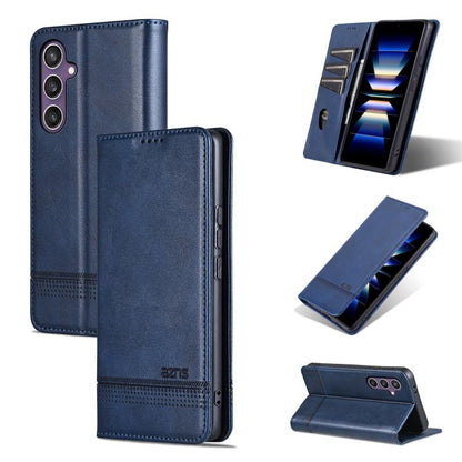AZNS Magnetic Calf Texture Flip Leather Phone Case, For Samsung Galaxy S25 FE 5G, For Samsung Galaxy S25 Edge 5G, For Samsung Galaxy S25 5G, For Samsung Galaxy S25+ 5G