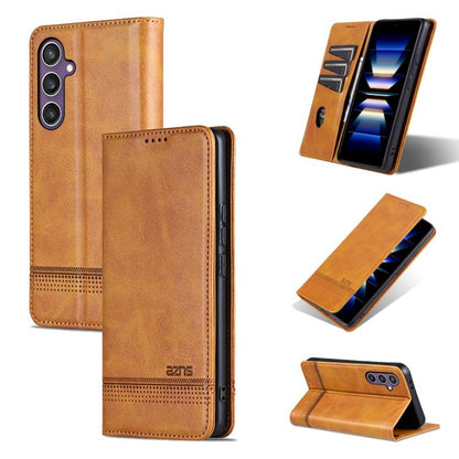 AZNS Magnetic Calf Texture Flip Leather Phone Case, For Samsung Galaxy S25 FE 5G, For Samsung Galaxy S25 Edge 5G, For Samsung Galaxy S25 5G, For Samsung Galaxy S25+ 5G