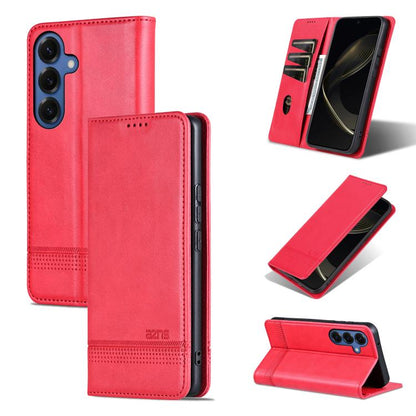 AZNS Magnetic Calf Texture Flip Leather Phone Case, For Galaxy S26 FE 5G, For Samsung Galaxy S26+ 5G, For Samsung Galaxy S26 Ultra 5G, For Samsung Galaxy S26 5G