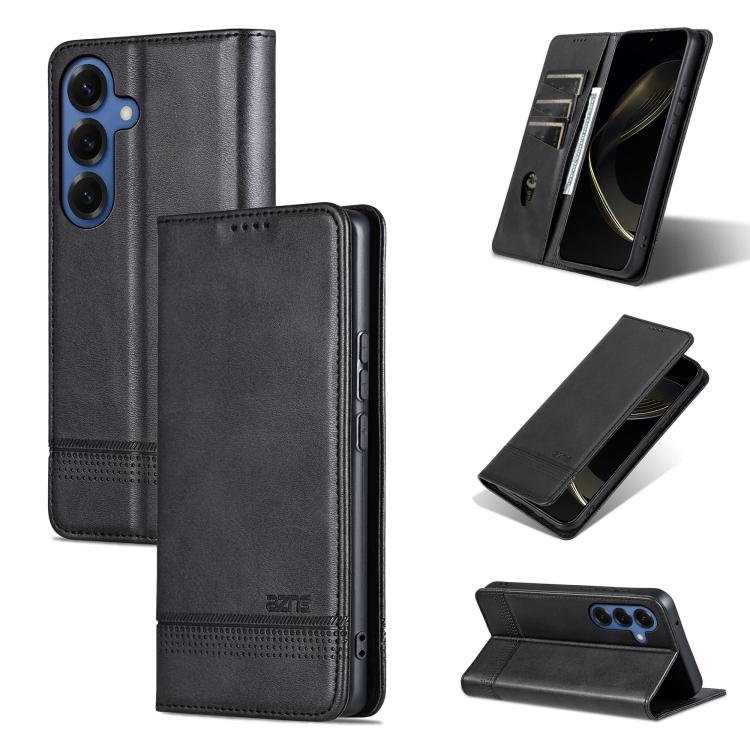 AZNS Magnetic Calf Texture Flip Leather Phone Case, For Samsung Galaxy S26+ 5G, For Samsung Galaxy S26 Ultra 5G, For Samsung Galaxy S26 5G, For Samsung Galaxy S25 FE 5G