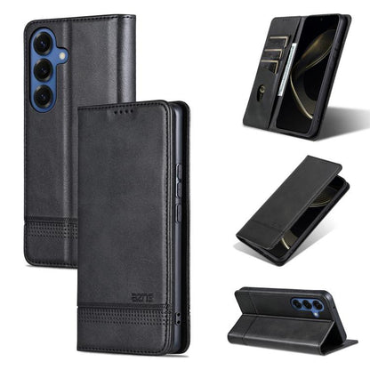 AZNS Magnetic Calf Texture Flip Leather Phone Case, For Galaxy S26 FE 5G, For Samsung Galaxy S26+ 5G, For Samsung Galaxy S26 Ultra 5G, For Samsung Galaxy S26 5G