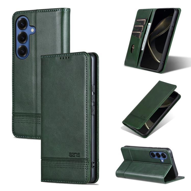 AZNS Magnetic Calf Texture Flip Leather Phone Case, For Galaxy S26 FE 5G, For Samsung Galaxy S26+ 5G, For Samsung Galaxy S26 Ultra 5G, For Samsung Galaxy S26 5G